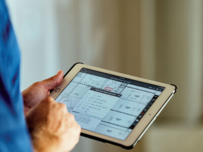 Navigating data on tablet
