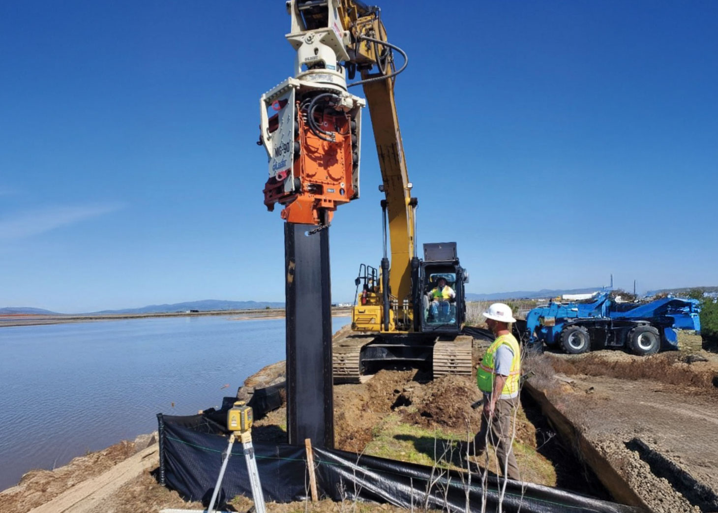 Construction on shoreline
