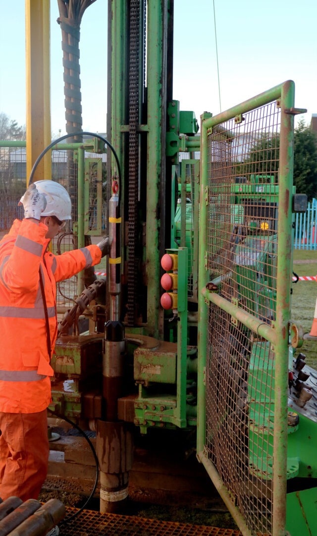 HPD being lowered into the borehole
