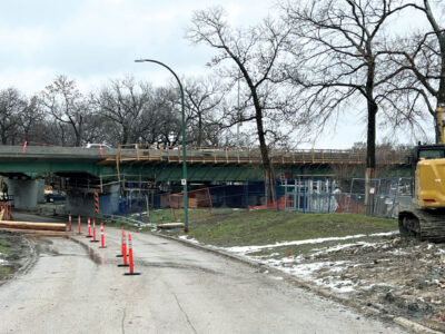 St. Vital bridge under construction