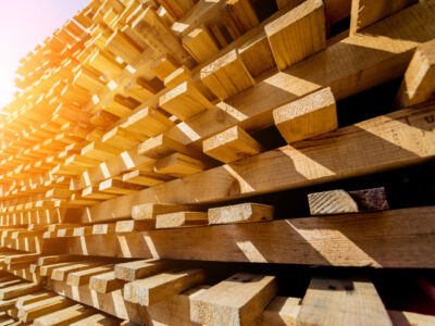 Stacks of timber