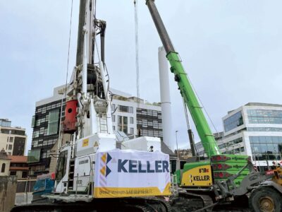 Keller equipment on a job site