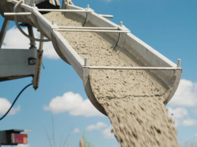 Concrete being poured