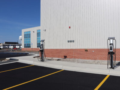 Two installed EV charging stations | PHOTO: Chance Foundation Solutions