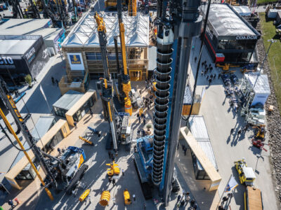 Aerial photo of construction site
