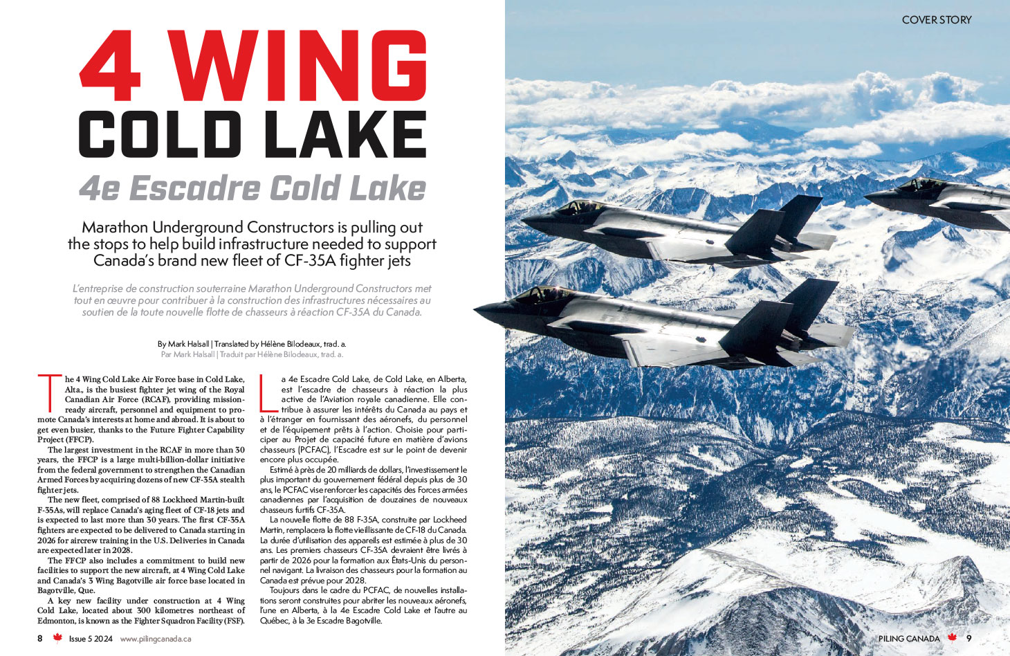 4 Wing Cold Lake page spread