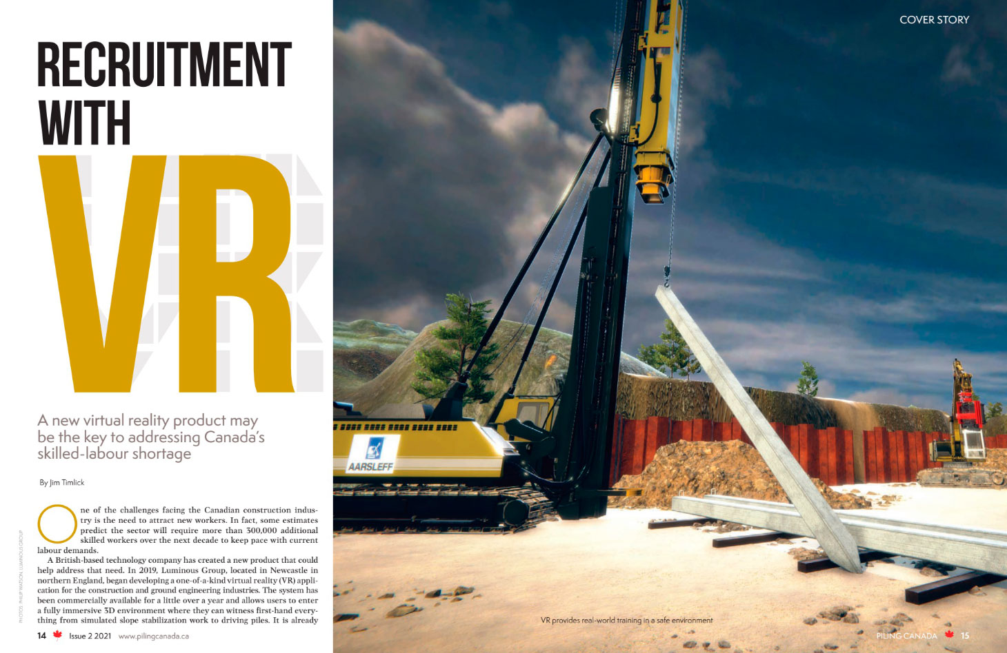 Recruitment with VR page spread