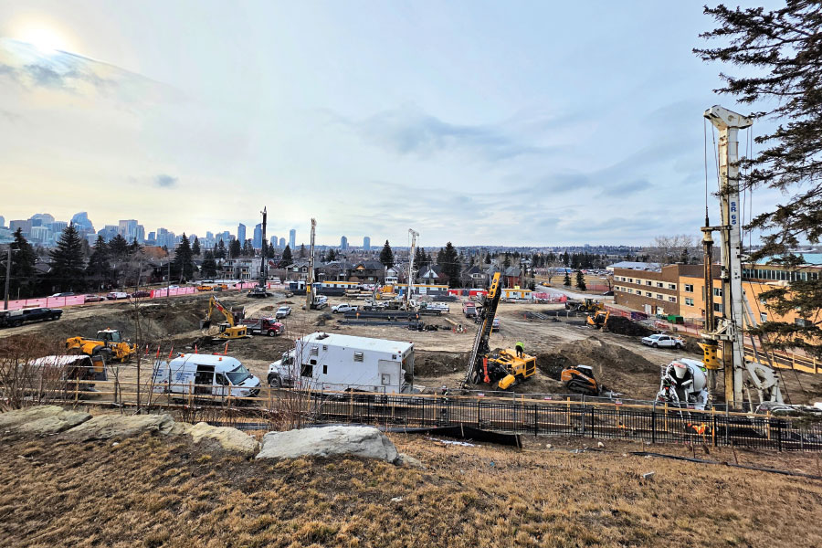 Aerial view of Bethany Care Society foundation construction