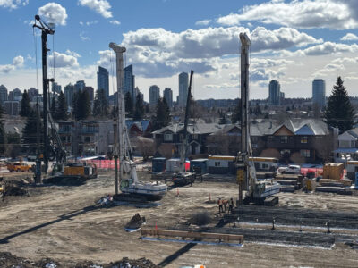 Aerial view of Bethany Care Society foundation construction