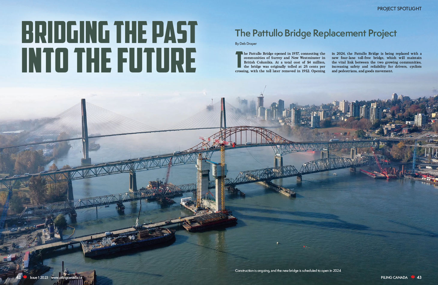 Bridging the Past into the Future page spread