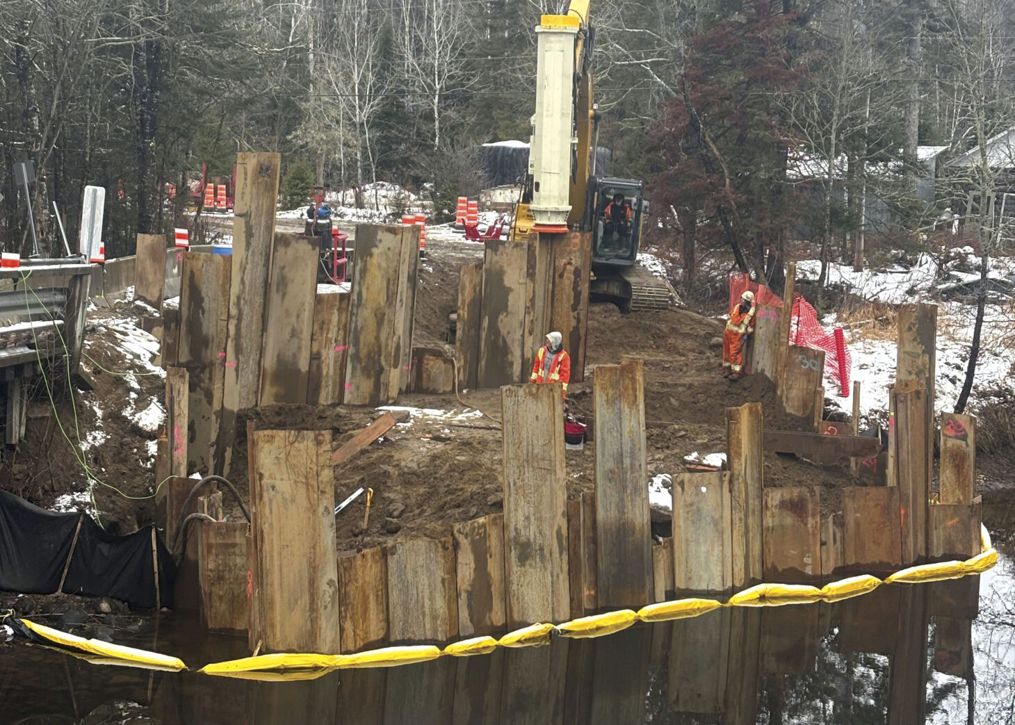 Workers at construction site