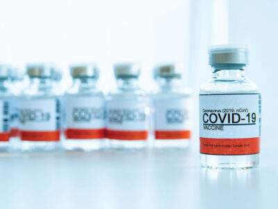 Bottles of COVID vaccine