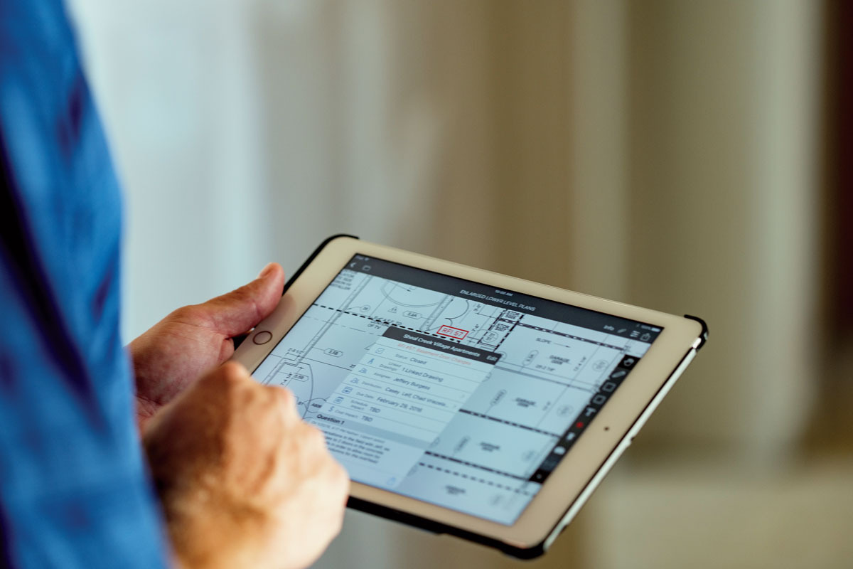 Navigating data on tablet
