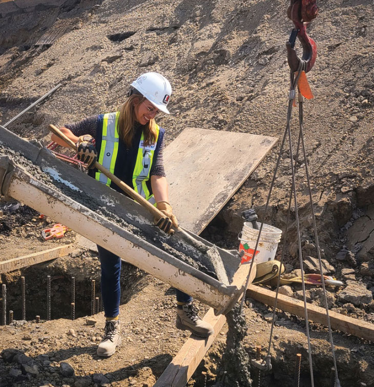 Pascale Léonard on the job site