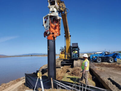 Construction on shoreline