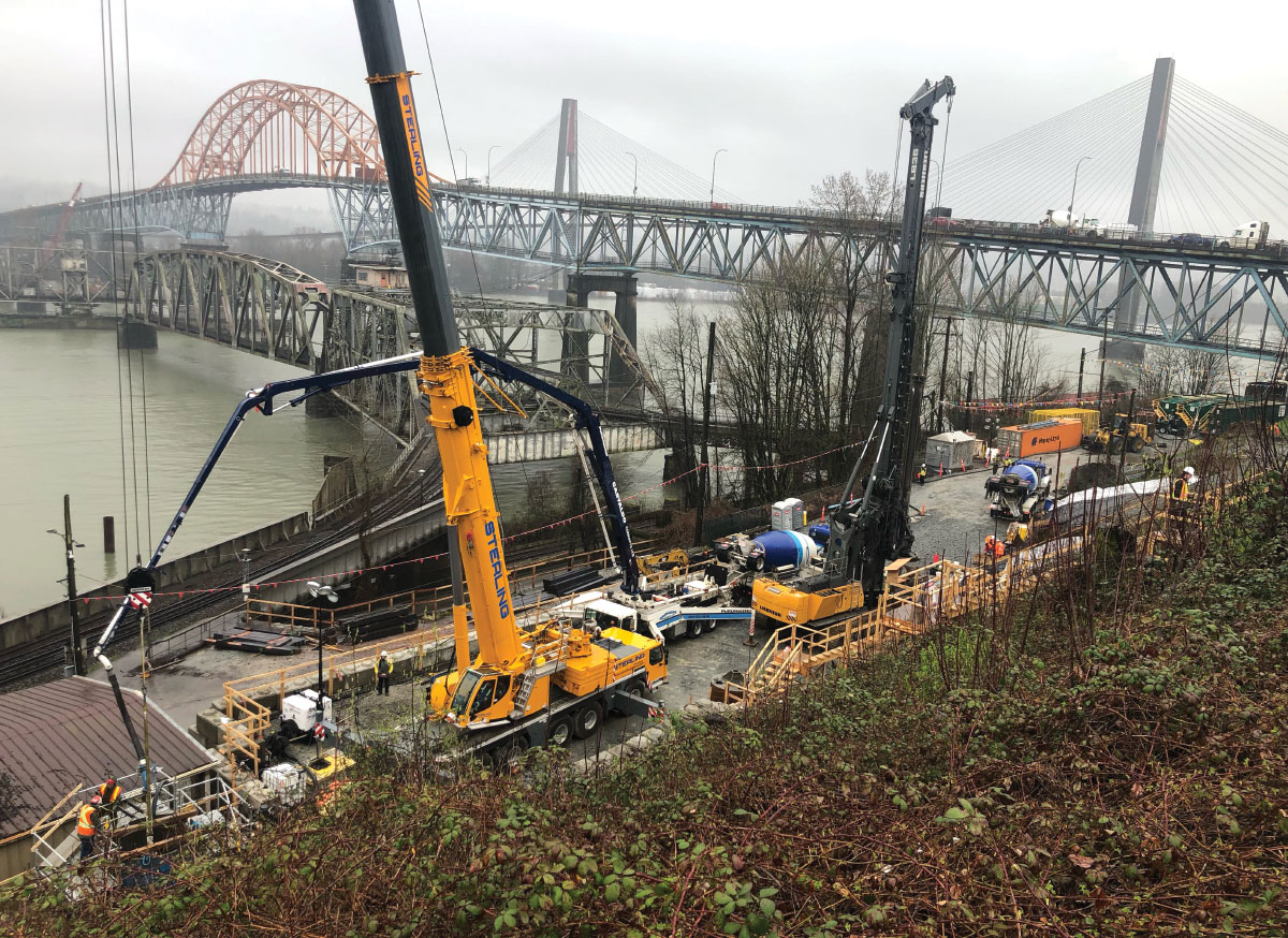 Aecon workers at the Pattullo Bridge Replacement Project in British Columbia