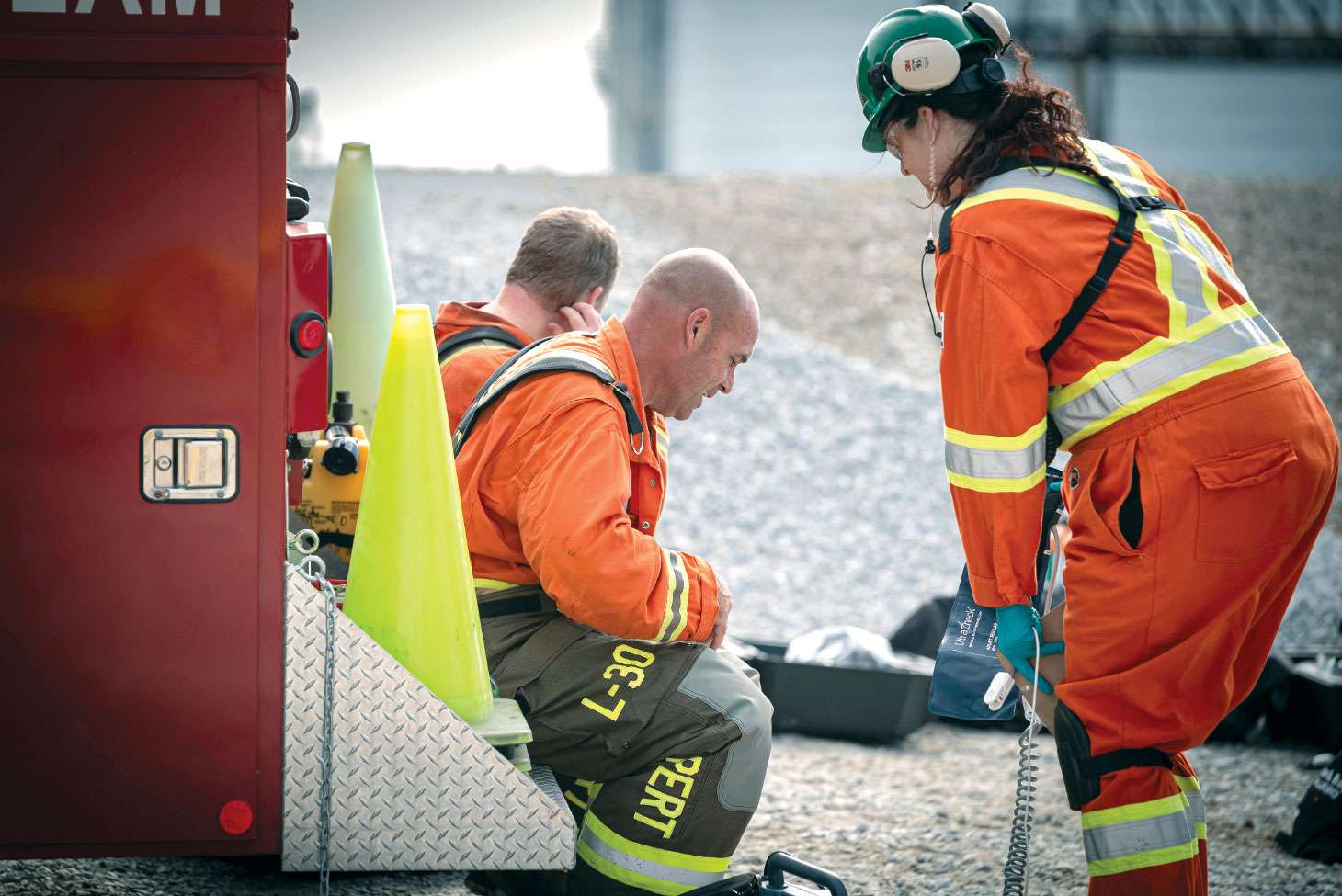 EMT workers taking a break