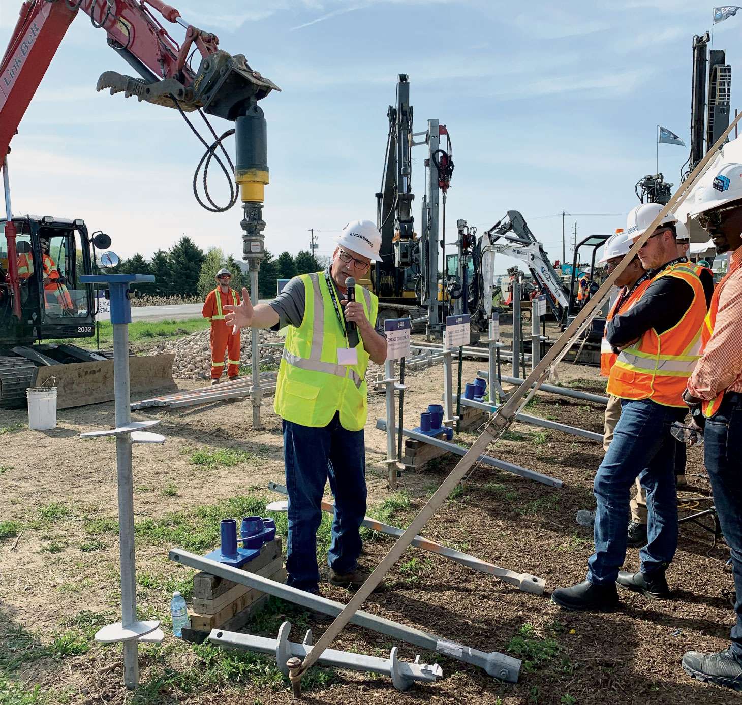 Gary Seider instructing students on location