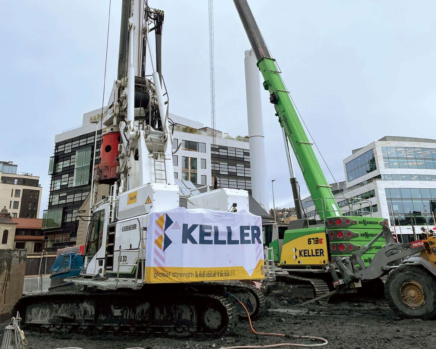 Keller equipment on a job site