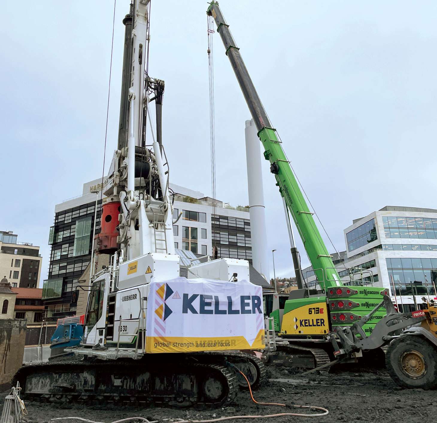Keller equipment on a job site