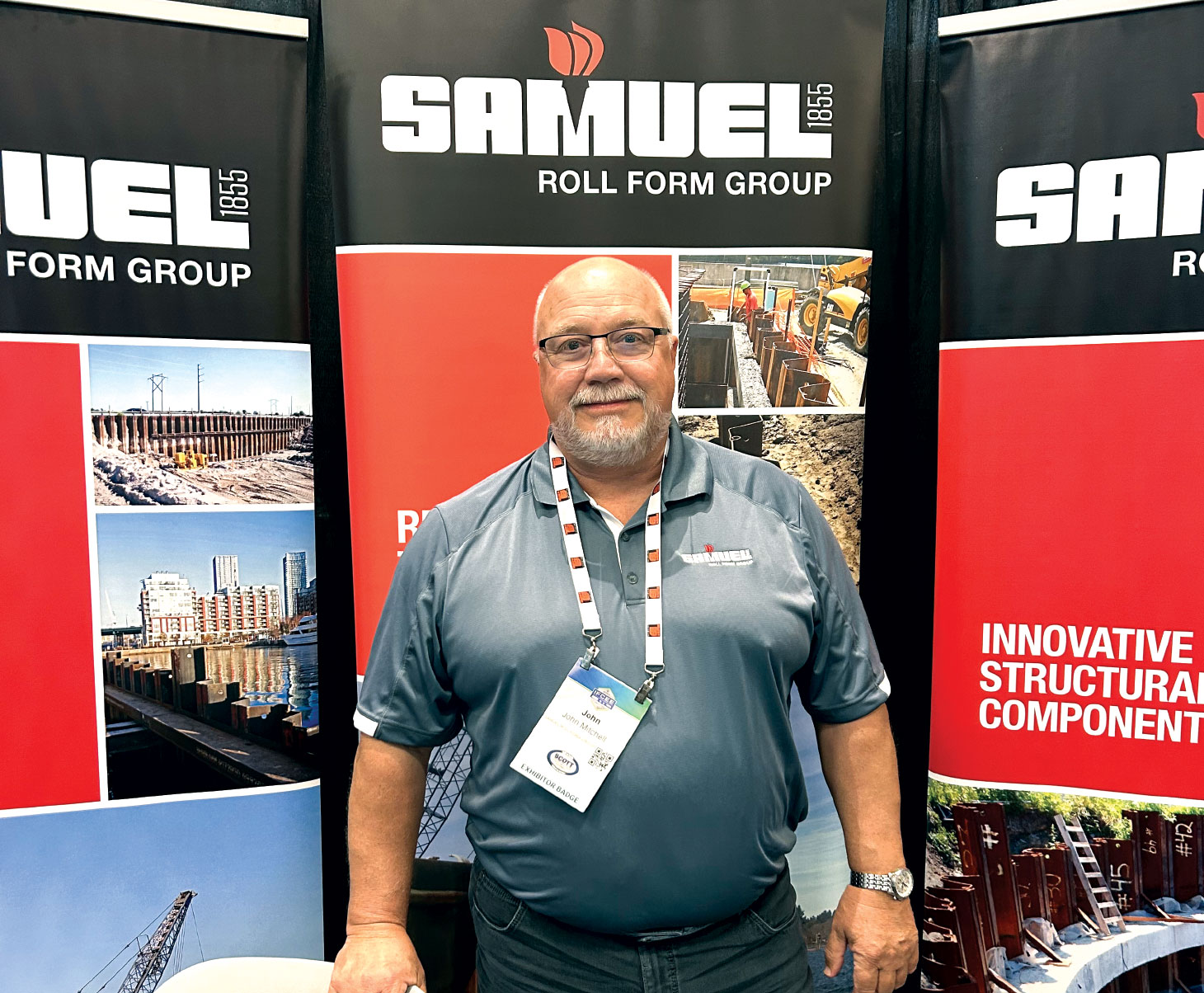 John Mitchell at trade show booth