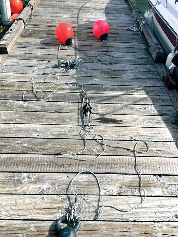 Floating markers on dock
