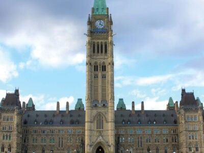 Parliament building in the capital of Canada