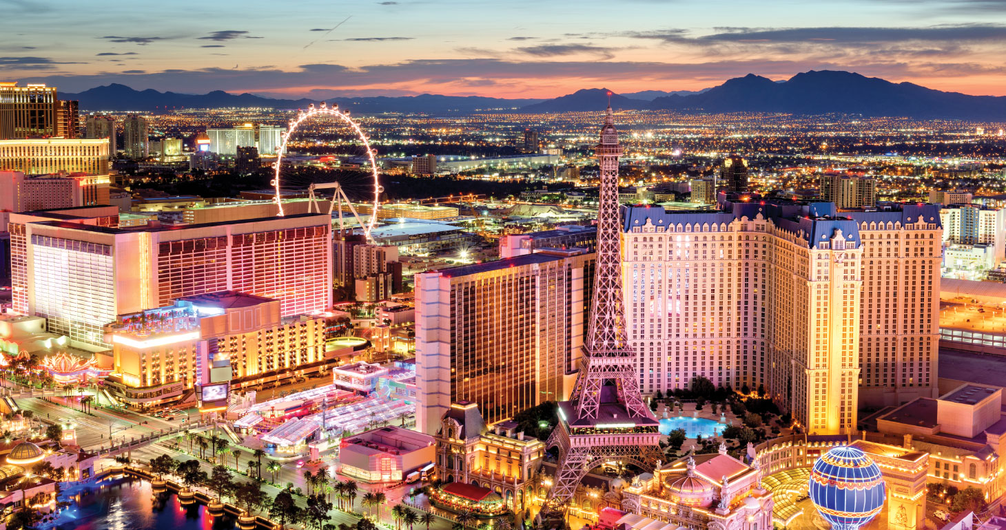 Aerial view of Las Vegas