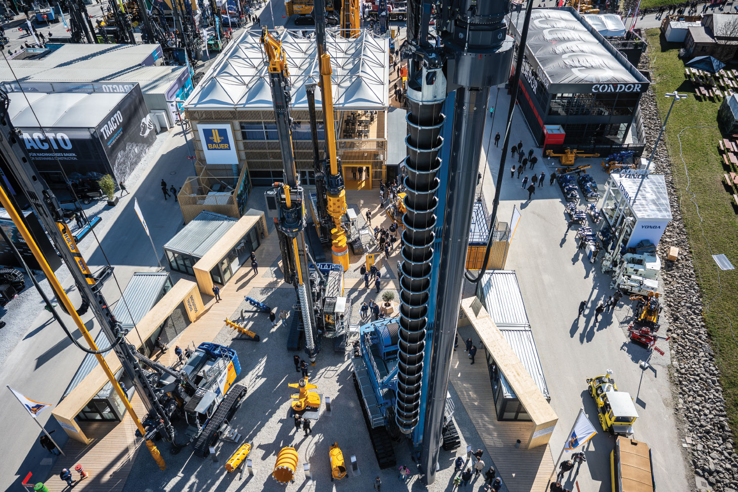 Aerial photo of construction site