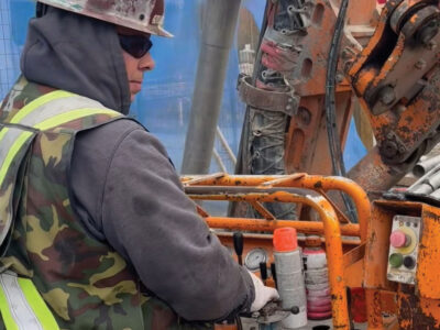 Daryl Houston operating heavy machinery