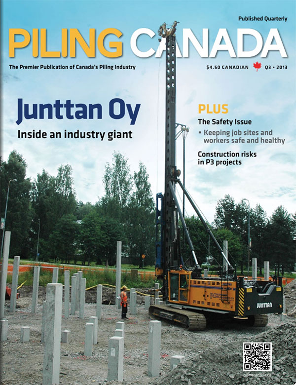 Cover of Piling Canada Issue 3, 2013