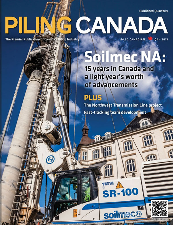 Cover of Piling Canada Issue 4, 2013