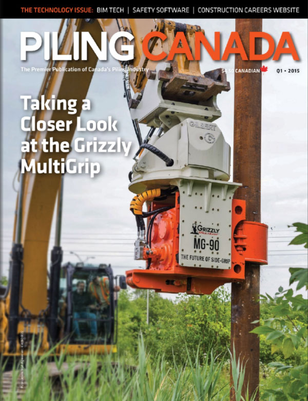 Cover of Piling Canada Issue 1, 2015
