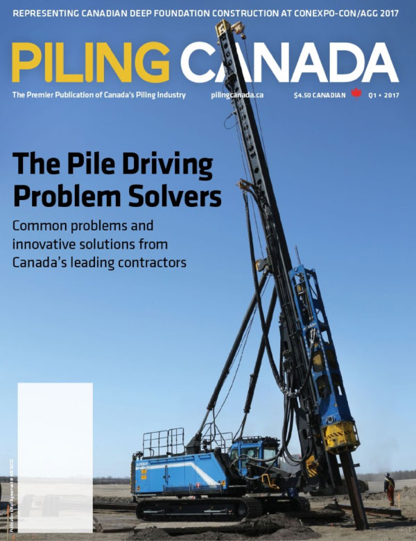 Cover of Piling Canada Issue 1, 2017
