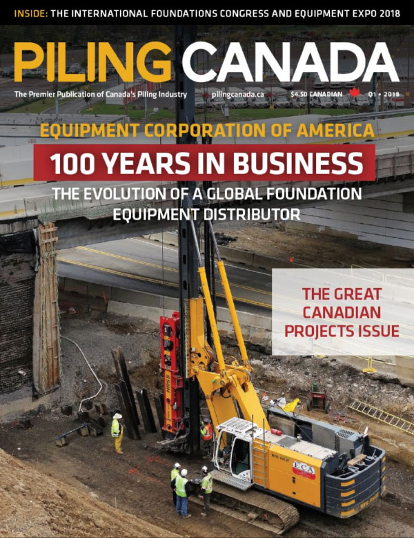 Cover of Piling Canada Issue 1, 2018