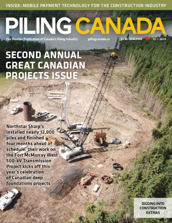 Cover of Piling Canada Issue 1, 2019