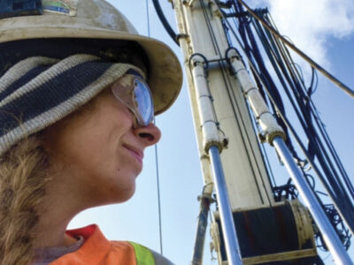 Side profile of Jessica in PPV gear