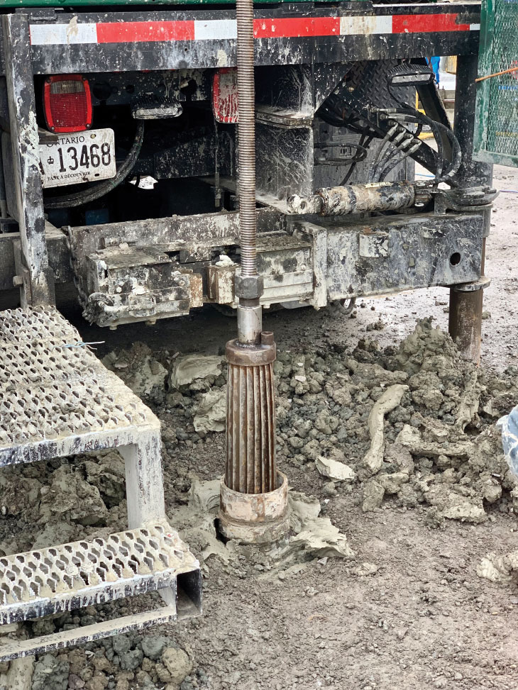 Expander Body being installed in ground