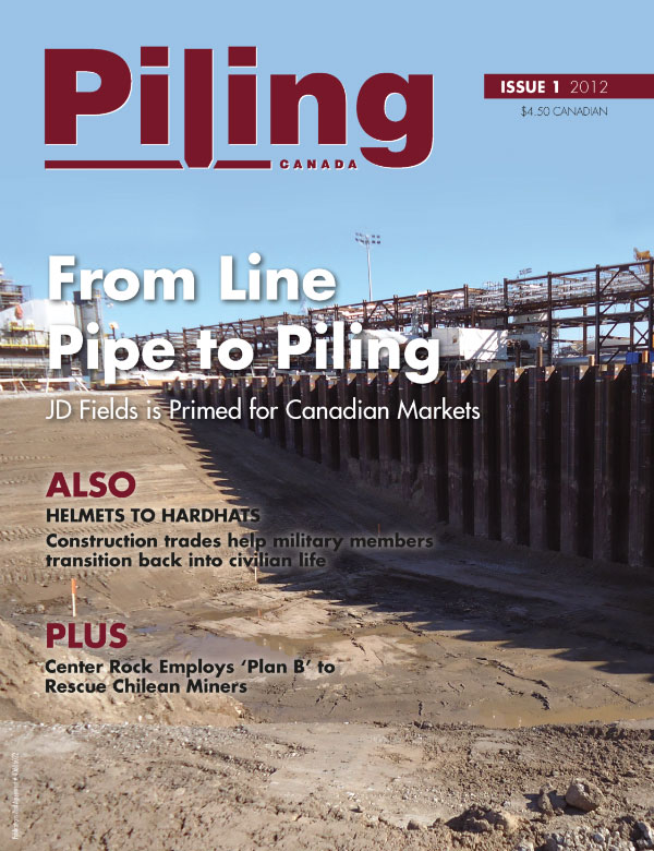 Cover of Piling Canada Issue 1, 2012