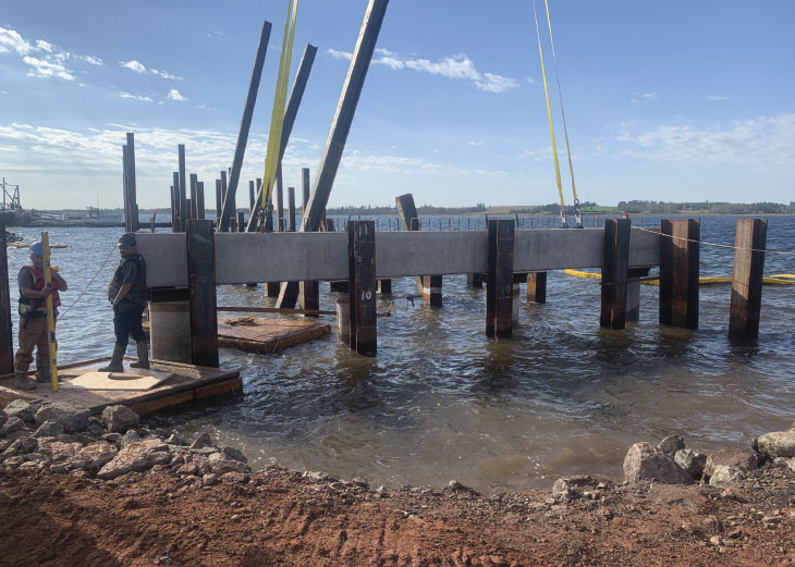 Pier under construction