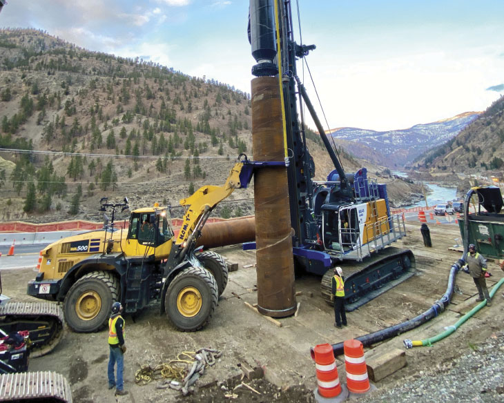 Aerial view of construction site