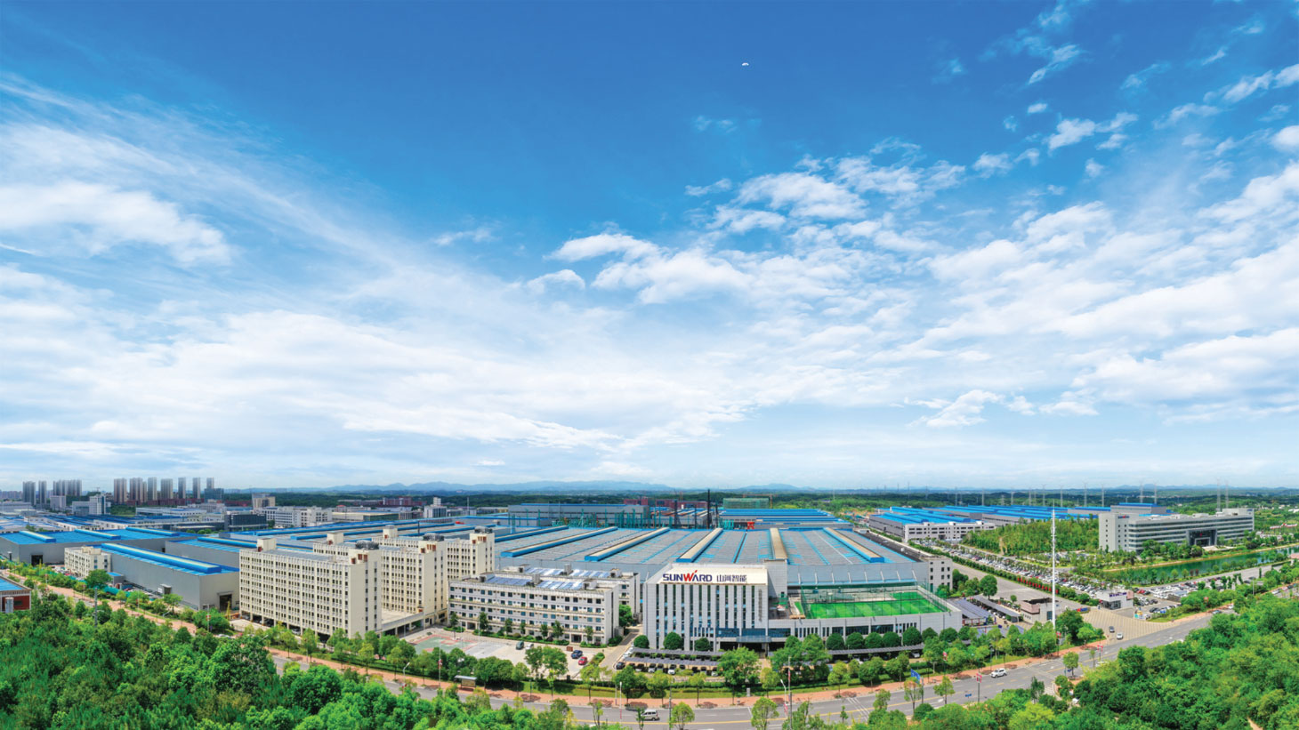 Aerial view of Sunward headquarters