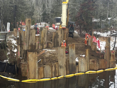 Workers at construction site