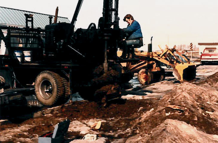 Joey M. drilling with Texoma drill rig