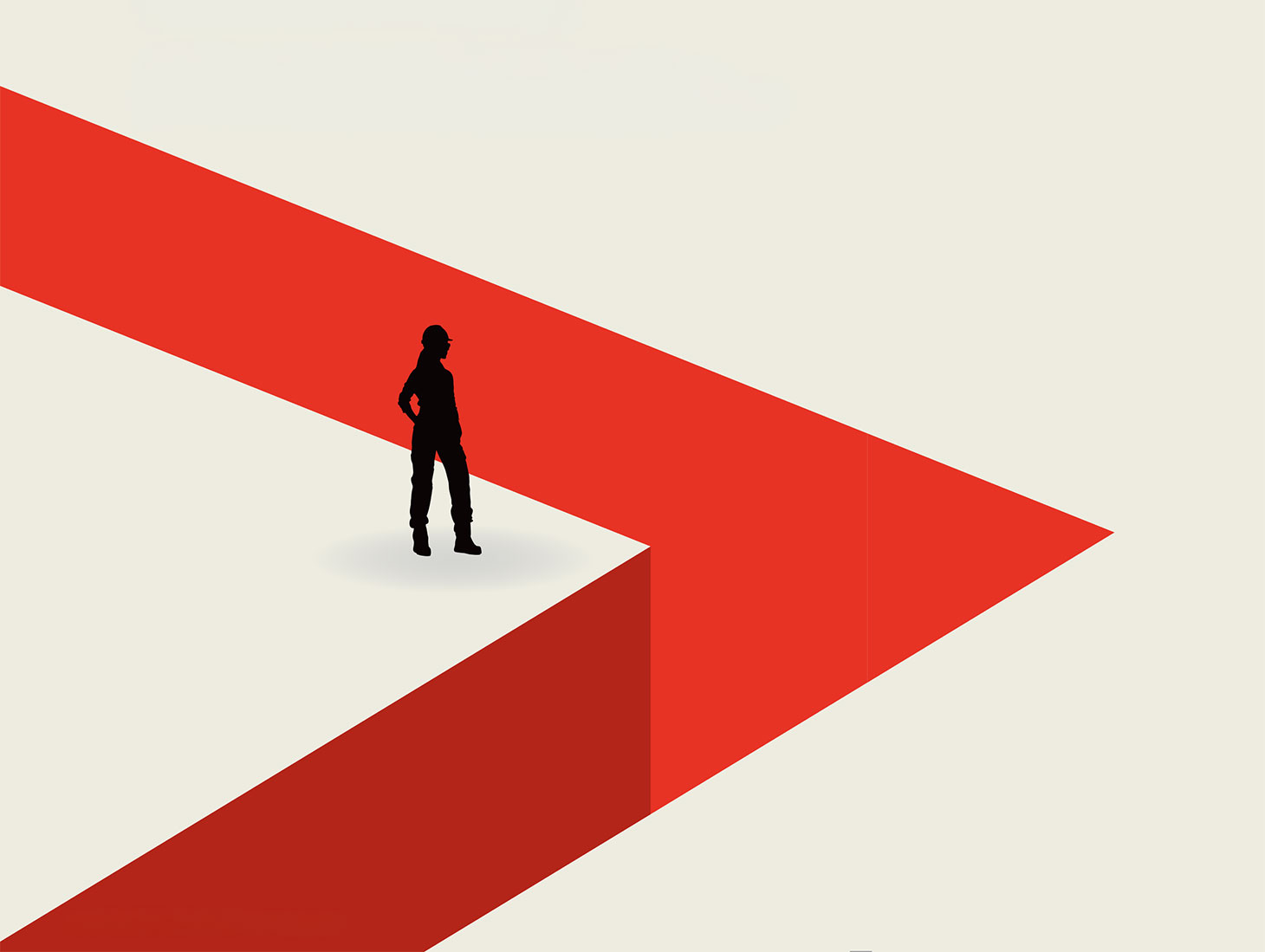 Business overcome challenge concept illustration
