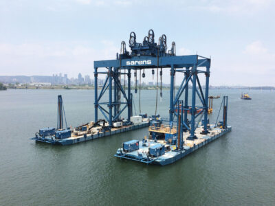 Large bridge construction project