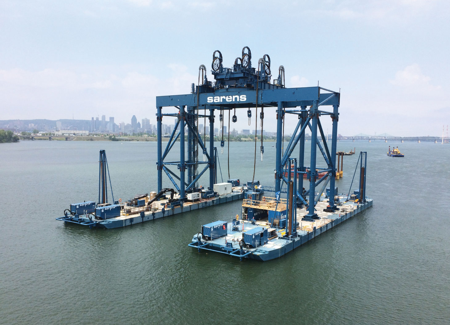 Large bridge construction project