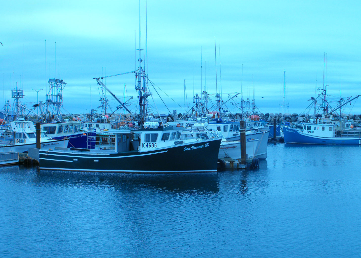 Boats at the Meteghan Harbour
